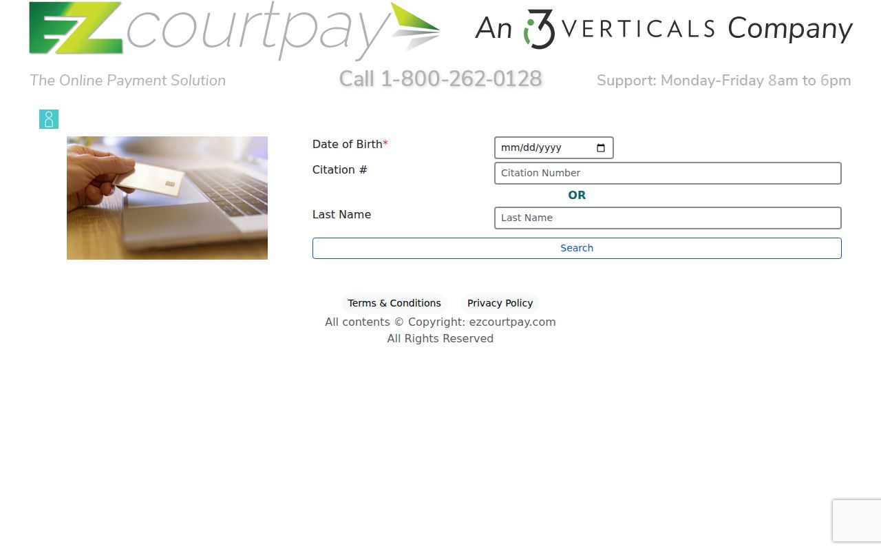 Terrell County traffic warrant citation payment search fields