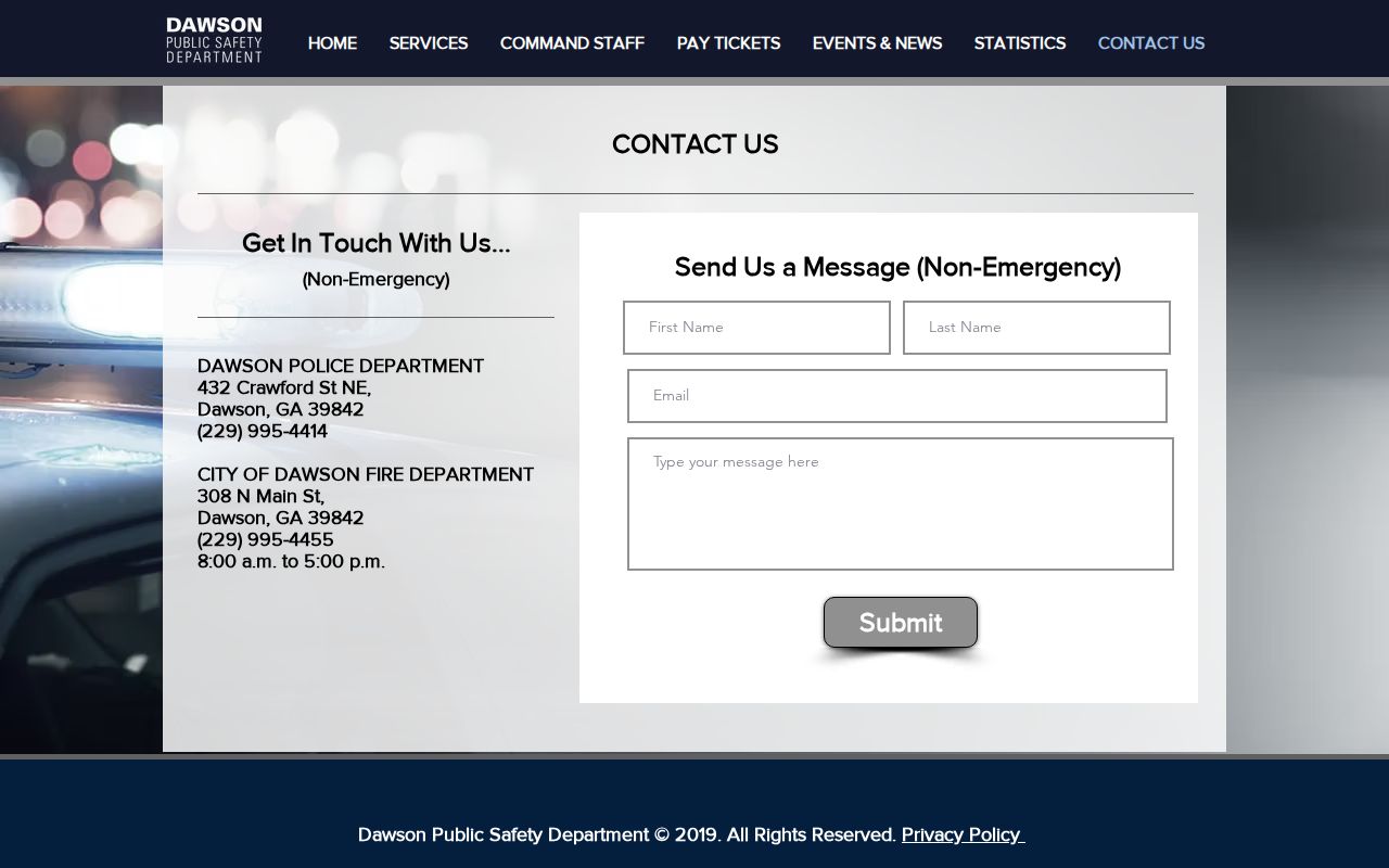 Terrell County most wanted Dawson Public Safety contact route